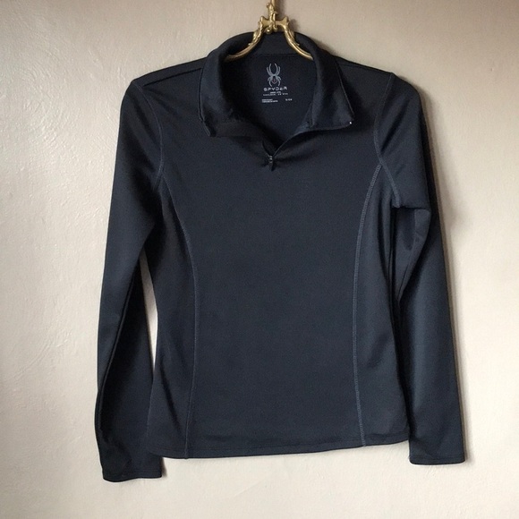 Spyder Women’s Black Lightweight 1/4 Zip Pullover Size Small - Picture 1 of 5